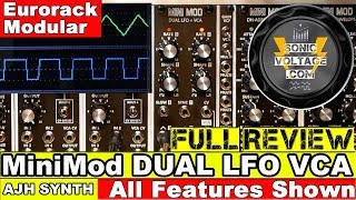 Video thumbnail for AJH Synth MiniMod Dual LFO VCA Review. Eurorack Modular LFO and VCA Module for Modular Synth. by SonicVoltage