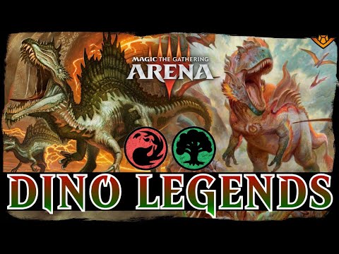 DINOS ARE BACK! | MTG Arena - Gruul Dinosaur Stompy Ramp Legendary Combo Outlaws Standard