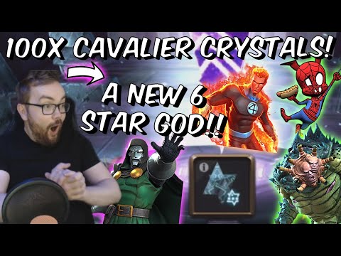 100x 6 Star Cavalier Crystal Opening - A NEW 6 STAR GOD?! CEO & THEN?! - Marvel Contest of Champions