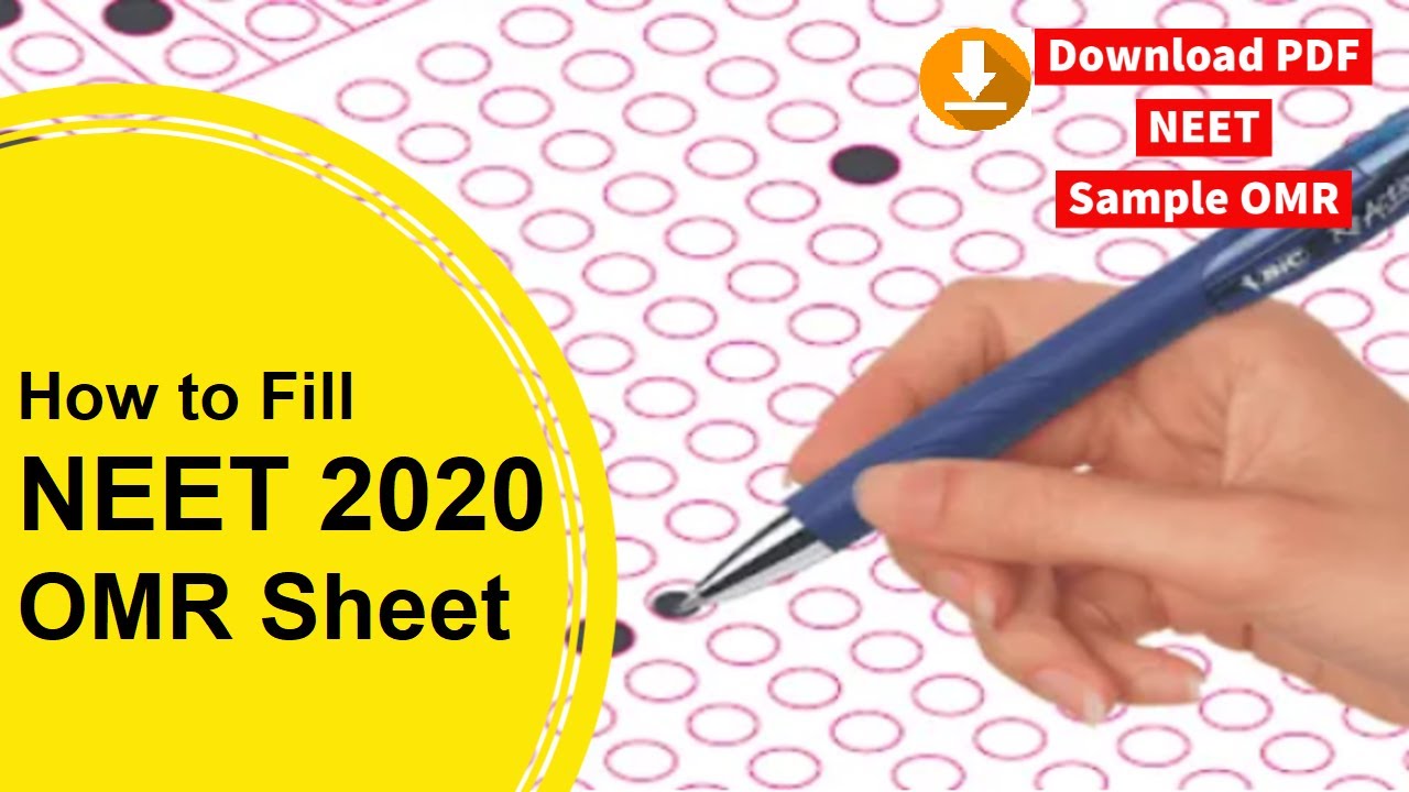 Tips to Fill NEET 2020 OMR Sheet Fast - Download NEET OMR Sample pdf