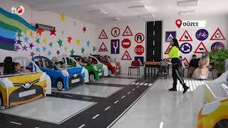Düzcede Öğrenciler Trafik Kurallarını Yaşayarak Öğreniyor