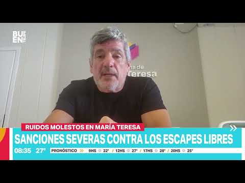 Sanciones severas para los escapes libres de motos en María Teresa