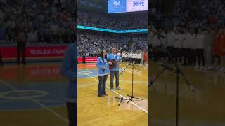 UNC /Clemson Basketball Game 2-11-23 Darin &amp; Brooke Aldridge sing  &quot;National Anthem&quot;