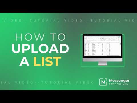 How to Upload a List