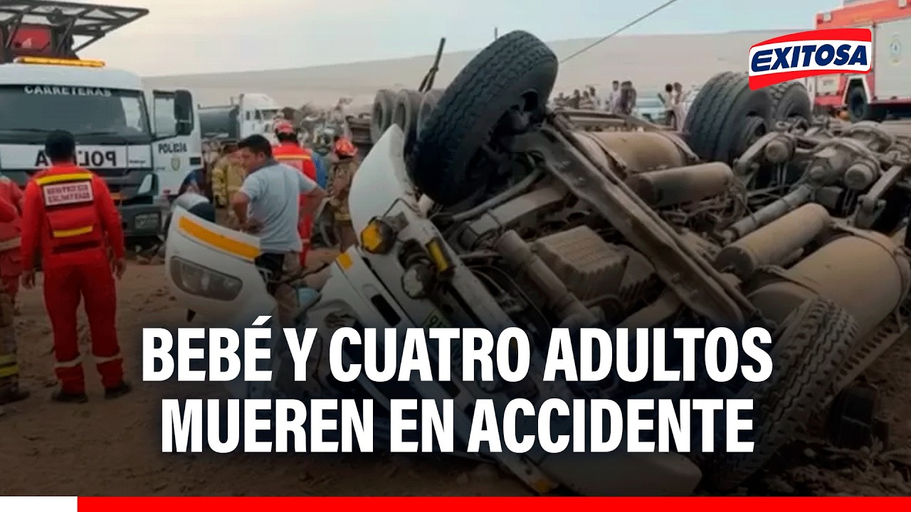 🔴🔵Tragedia en Huacho: Miniván es aplastada por tráiler y mueren 5 personas, incluido un bebé