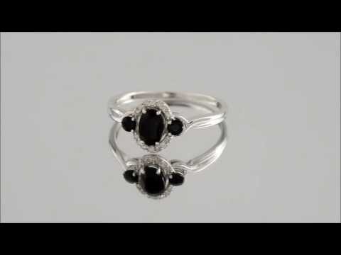 9ct White Gold Sapphire And Diamond Ring - D6388