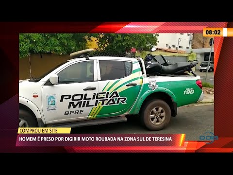Homem é preso por pilotar moto roubada na zona sul de Teresina 19 03 2021