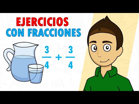 EXERCISES WITH FRACTIONS Part 3 (Adding and subtracting fractions) Super easy - For beginners