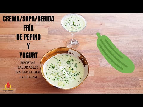 CREMA FRÍA DE PEPINO🥒 Y YOGURT. Recetas fáciles de verano