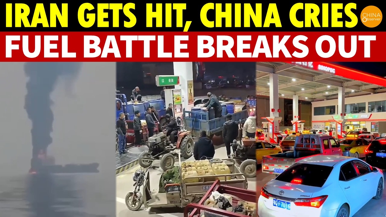 Iran Under Attack, China Cries! Fuel Battle Breaks Out, Gas Stations Packed with Endless Lines