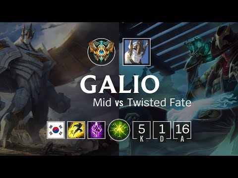 Galio Mid vs Twisted Fate - KR Challenger Patch 8.19