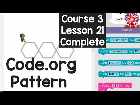 Code.org lesson 21course 3 pattern//Code.org lesson 21//code.org tutorial for begginers