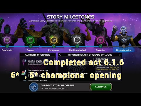 completed act 6.1.6 /Easy path and 6* champions opening MCOC(Marvel contest of champion )