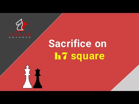 Sacrifice on h7 square. Online chess lesson.
