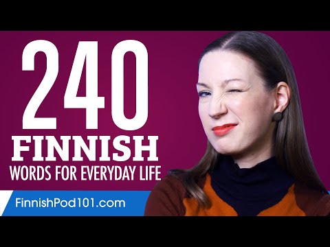 240 Finnish Words for Everyday Life - Basic Vocabulary #12