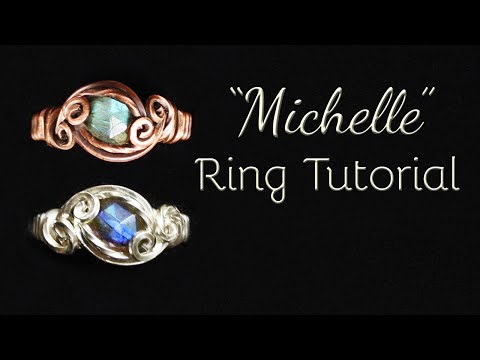 Solitaire Round Cabochon Wire Wrapped Ring Tutorial - Undrilled Stone Setting | "Michelle" Design