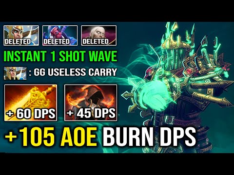 BRUTAL +105 Burn AoE DPS Radiance Wraith King EZ Counter PL with 1 Shot Creep Wave Dota 2
