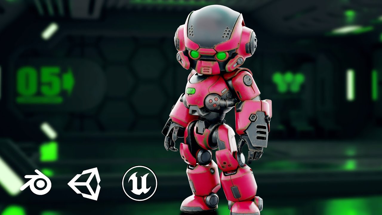 Robo Zero-M3 Auto-Rig Pro Rigged For Mixamo Unreal Engine Unity 3D Model