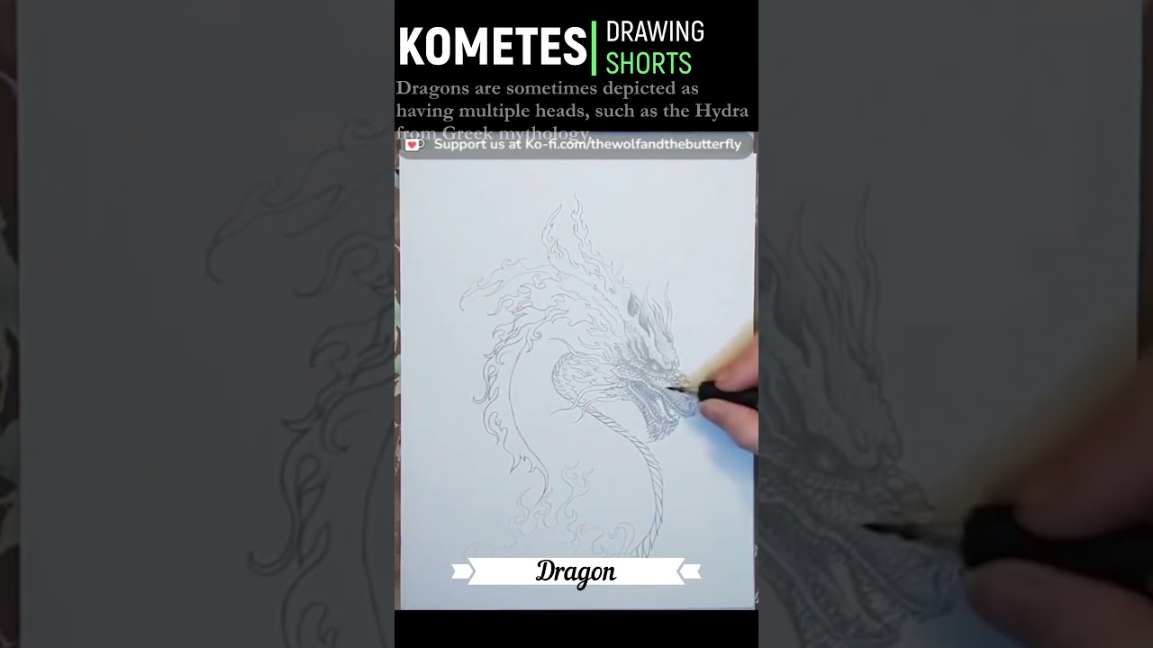 Drawing an Epic Dragon Coloring Page: With Facts About Dragons
