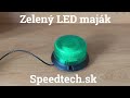 LED maják 12/24V - zelený / 36x LED / magnet (ø114 x 80mm) - Video Youtube