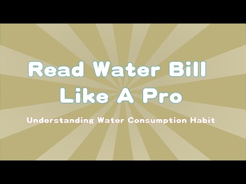 Read Water Bill Like A Pro - Understanding Water Consumption Habit