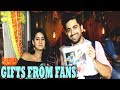 Zain Imam Aditi Rathore Receives Gifts From Fans Telly Reporter Exclusive
