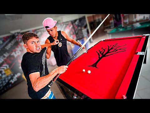 DESAFIEI O RENATO NA MESA NOVA DE SINUCA 🎱