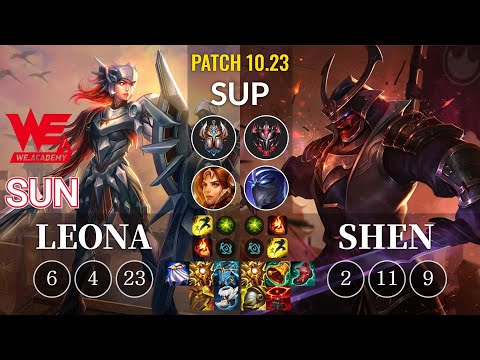WEA Sun Leona vs Shen Sup - KR Patch 10.23