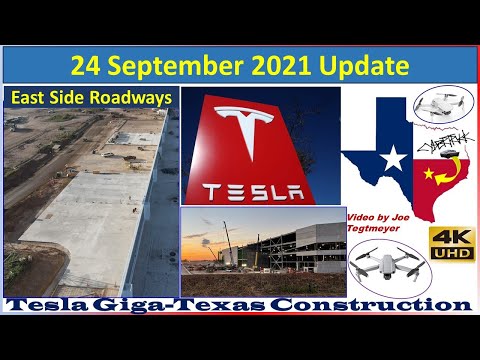 Tesla Gigafactory Texas 24 September 2021 Cyber Truck & Model Y Factory Construction Update(07:30AM)