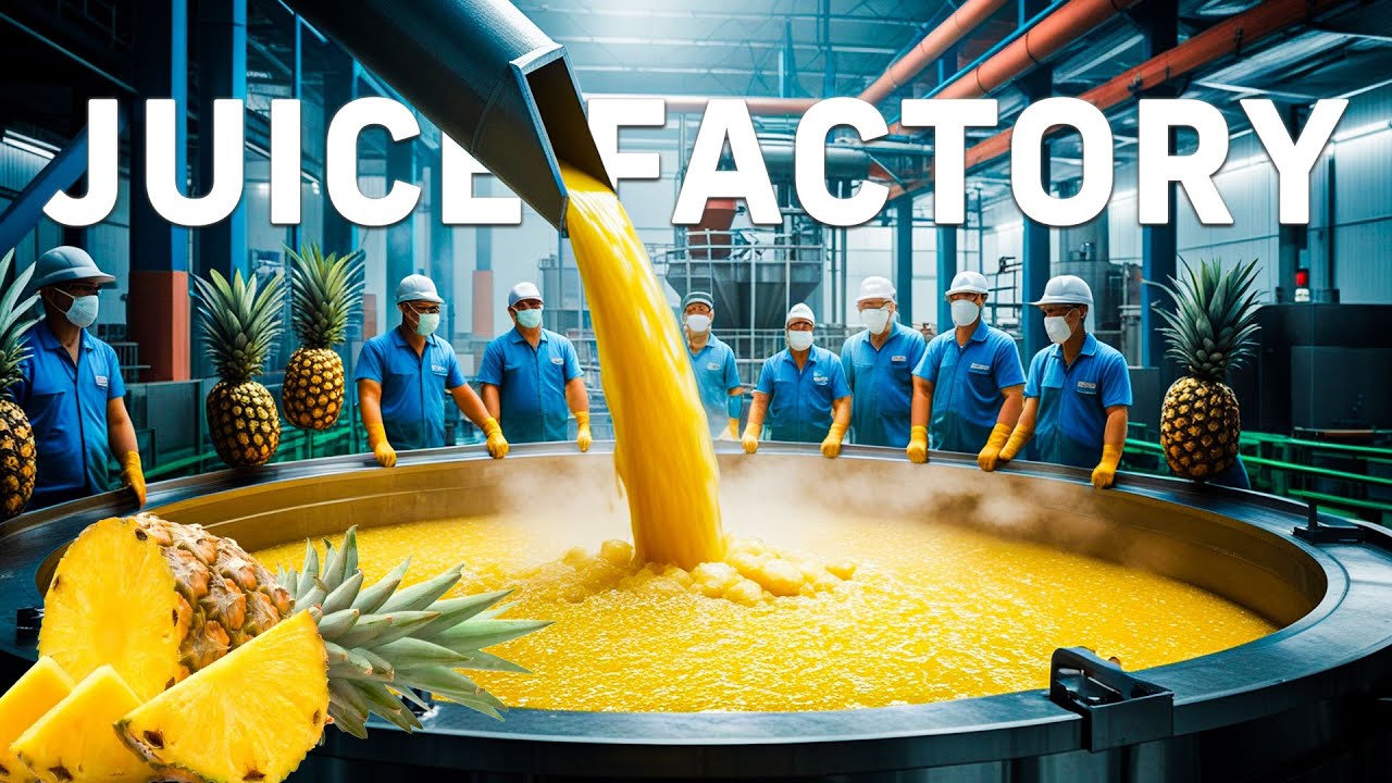 How Pineapple Juice is Made in mega factory with modern food processing technology