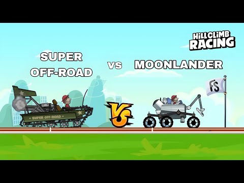◼️Hill Climb Racing - SUPER OFF-ROAD vs MOONLANDER