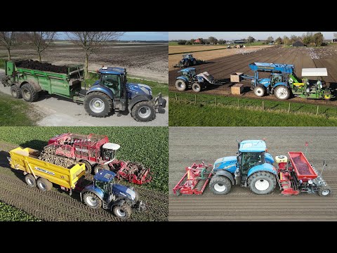 Best of New Holland Tractors and Machinery - Dutch Agriculture - All Season - Ploughing till Harvest