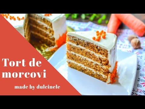 , title : 'TORT DE MORCOVI (rețetă simplă și rapidă) - Carrot Cake (Easy Recipe) (Eng. sub) || DULCINELE ❤'