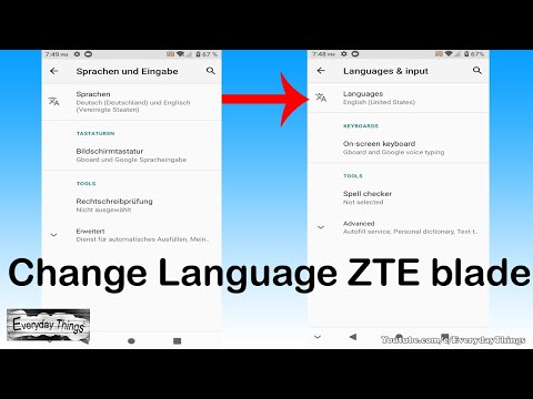 How to Change the Language on the ZTE Blade Smartphone