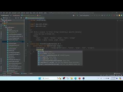 Java Interview Questions and Answers: Filter Strings Containing a Specific Character | Java 8 API