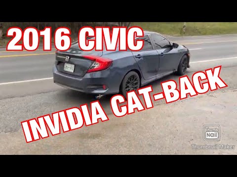2016 Honda Civic EXHAUST w/ INVIDIA CAT BACK SYSTEM!!