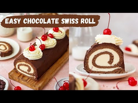 How To Make Chocolate Swiss Roll- Detailed Recipe Video With Tips and Tricks | Swiss Roll recipe