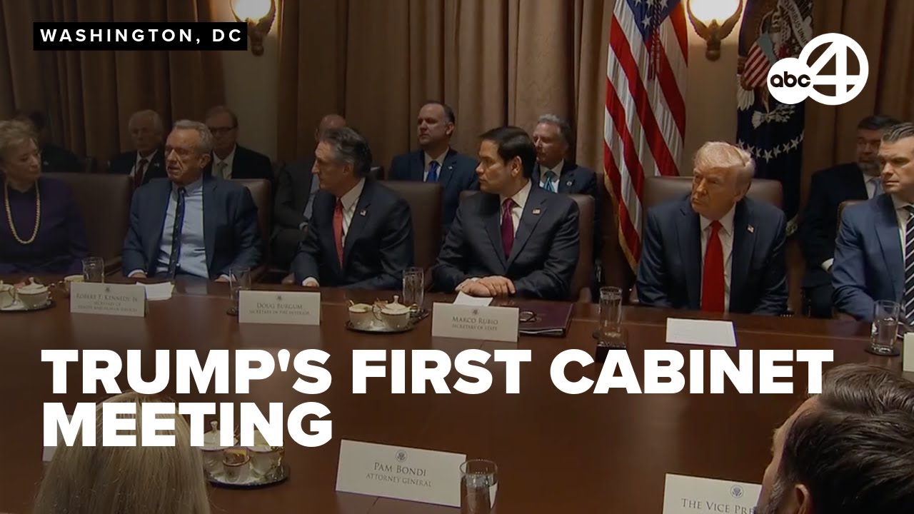 FULL: Trump holds first cabinet meeting of term, Elon Musk addresses members