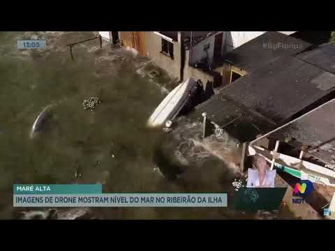 Reportagem NDTV: Nível alto do mar no Ribeirão da Ilha
