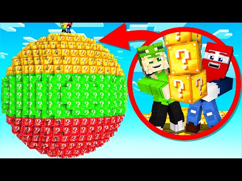 Wir leben auf einem Lucky Block in Minecraft