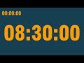 8 hour 30 minute timer (with end alarm, time elapsed and progress bar)