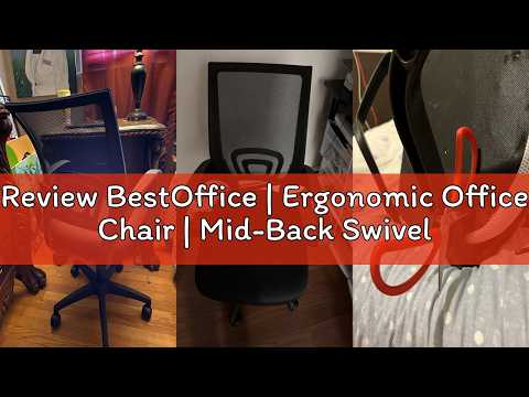 BestOffice Ergonomic Office Chair | Mid-Back Swivel Desk Chair | White video review thumbnail