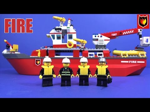 Vidéo LEGO City 7207 : Le bateau des pompiers