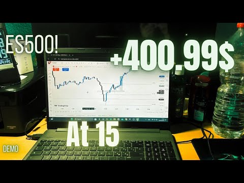 How I Avoided a Huge Loss to Win My First Trade at 15 (Live ES500 Demo)”