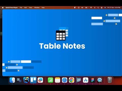 Table Notes - Mobile Excel Video