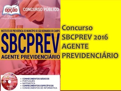 Apostila Concurso SBCPREV 2016-AGENTE PREVIDENCIÁRIO