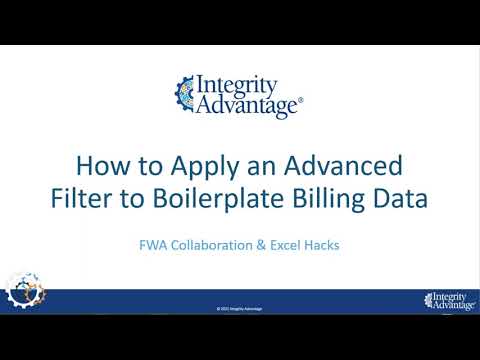 Integrity Advantage video/presentation/materials