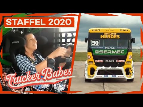 Tinka as a racing truck driver with 1150 hp under her seat | Trucker Babes | Kabel Eins
