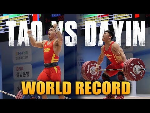 WORLD RECORD Snatch and Clean&Jerk ｜Tian Tao VS Li Dayin