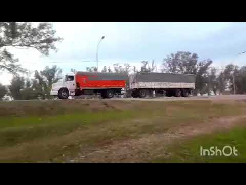 CAMIONES EN RUTA PROV. 1 , SAN FRANCISCO , CORDOBA , ARGENTINA , VIDEO 348